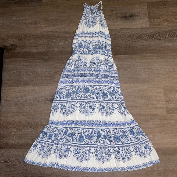 LOFT Petite Extra Small Garden Halter Maxi Dress - Picture 7 of 12